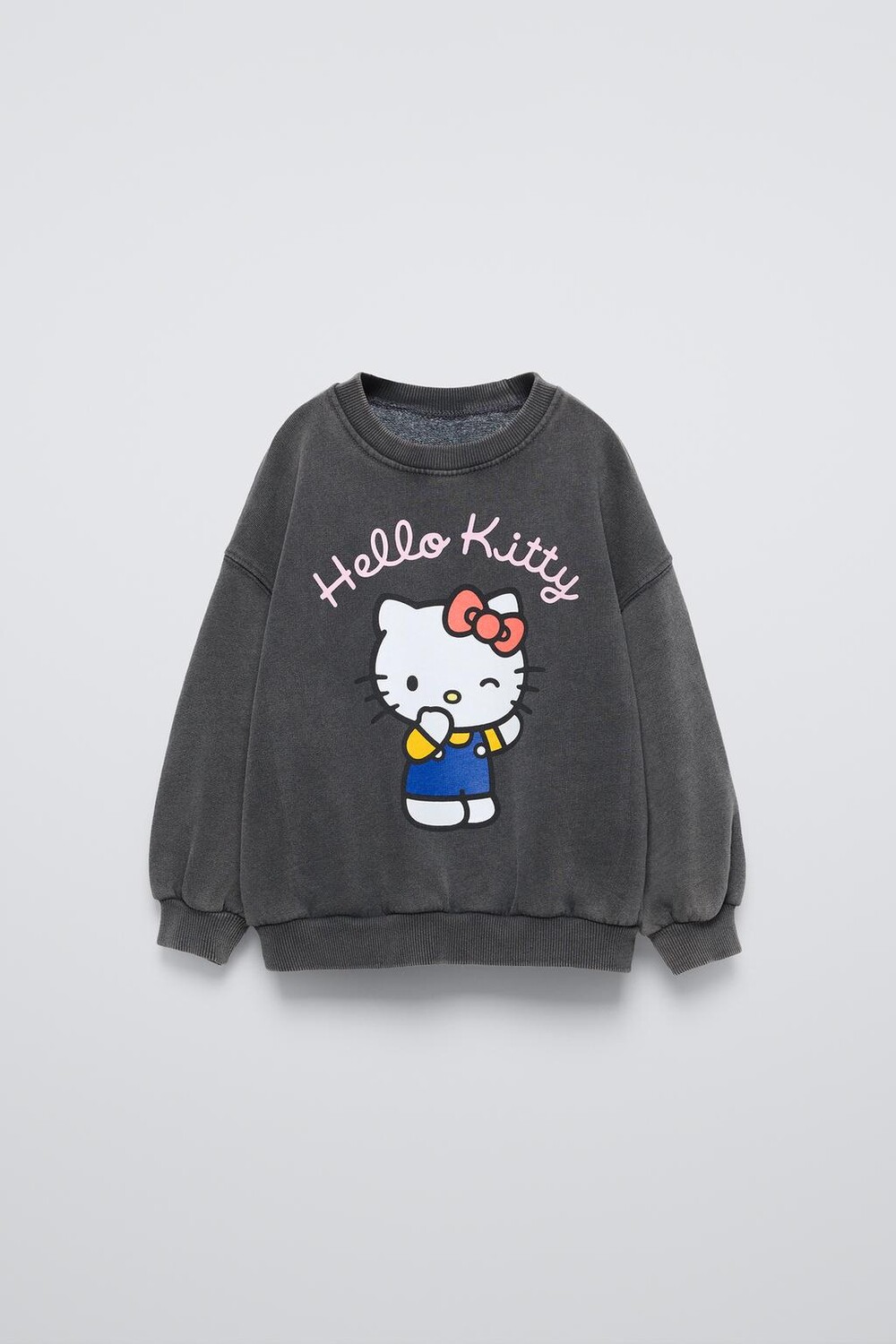 

Толстовка hello kitty ZARA, антрацитово-серый