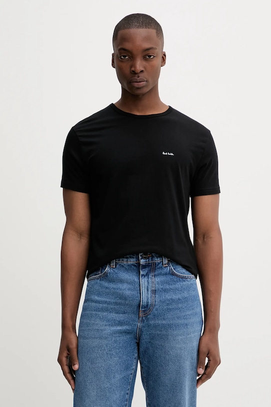 

Хлопковая футболка 3 шт Paul Smith, черный
