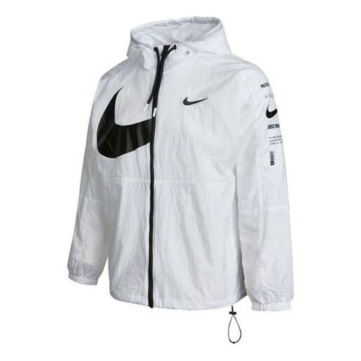 

Куртка Nike Men's Swoosh Logo Printed Wind Proof Jacket White, белый