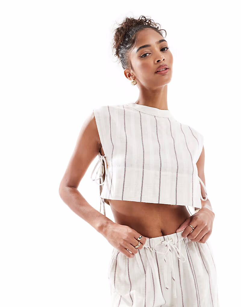 

Полосатый топ с высоким воротом, разноцветный Native Youth, мультиколор