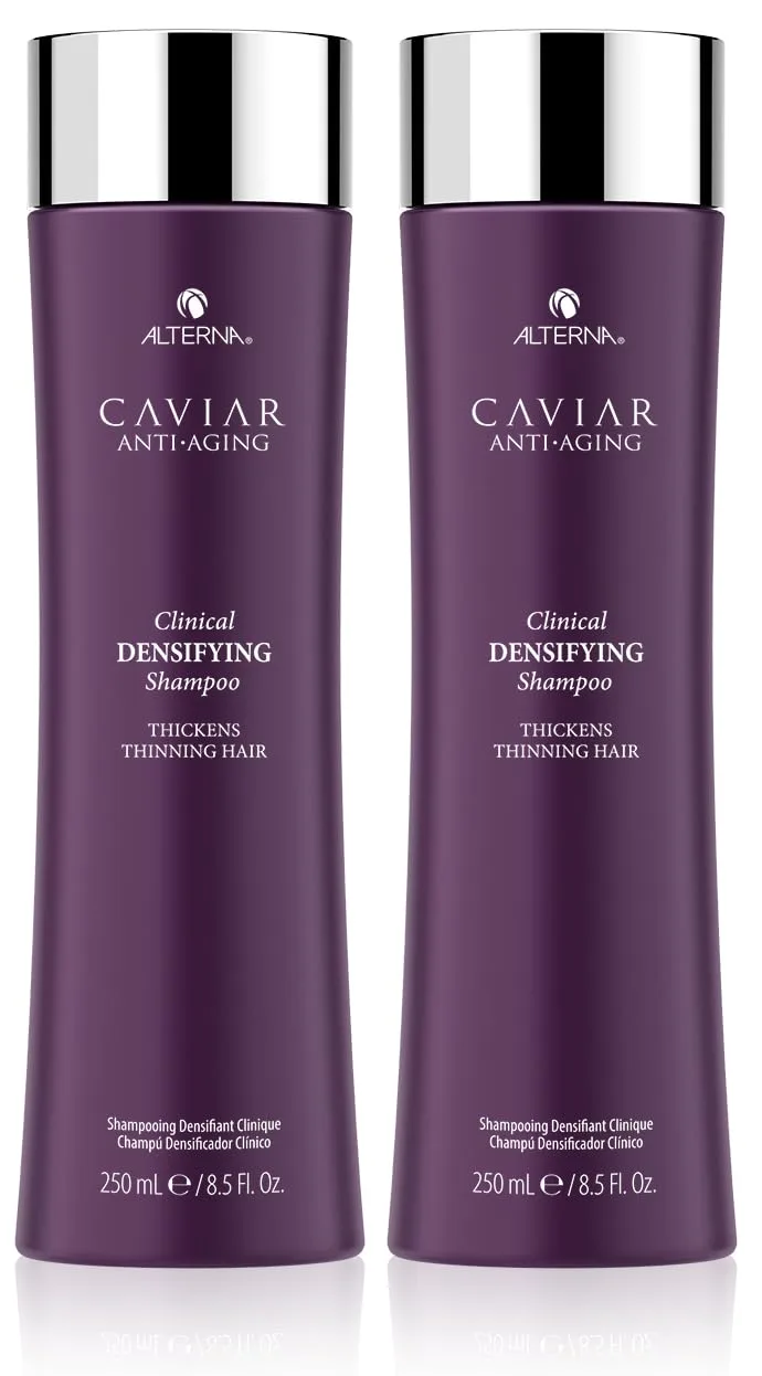Шампунь Alterna Caviar Anti-Aging Clinical Densifying Shampoo для тонких, редеющих волос, делает волосы гуще, защищает кожу головы, не содержит сульфатов. 1 шт. (2 шт.)