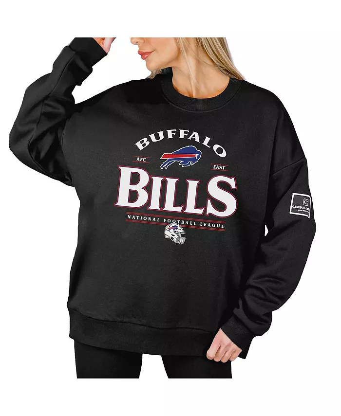 

Женская черная толстовка-пуловер Buffalo Bills Oversized Players Only Black Label Gameday Couture