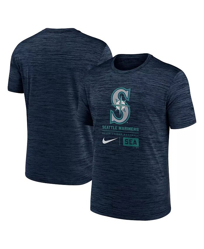 

Футболка мужская темно-синяя Seattle Mariners с большим логотипом Velocity Nike