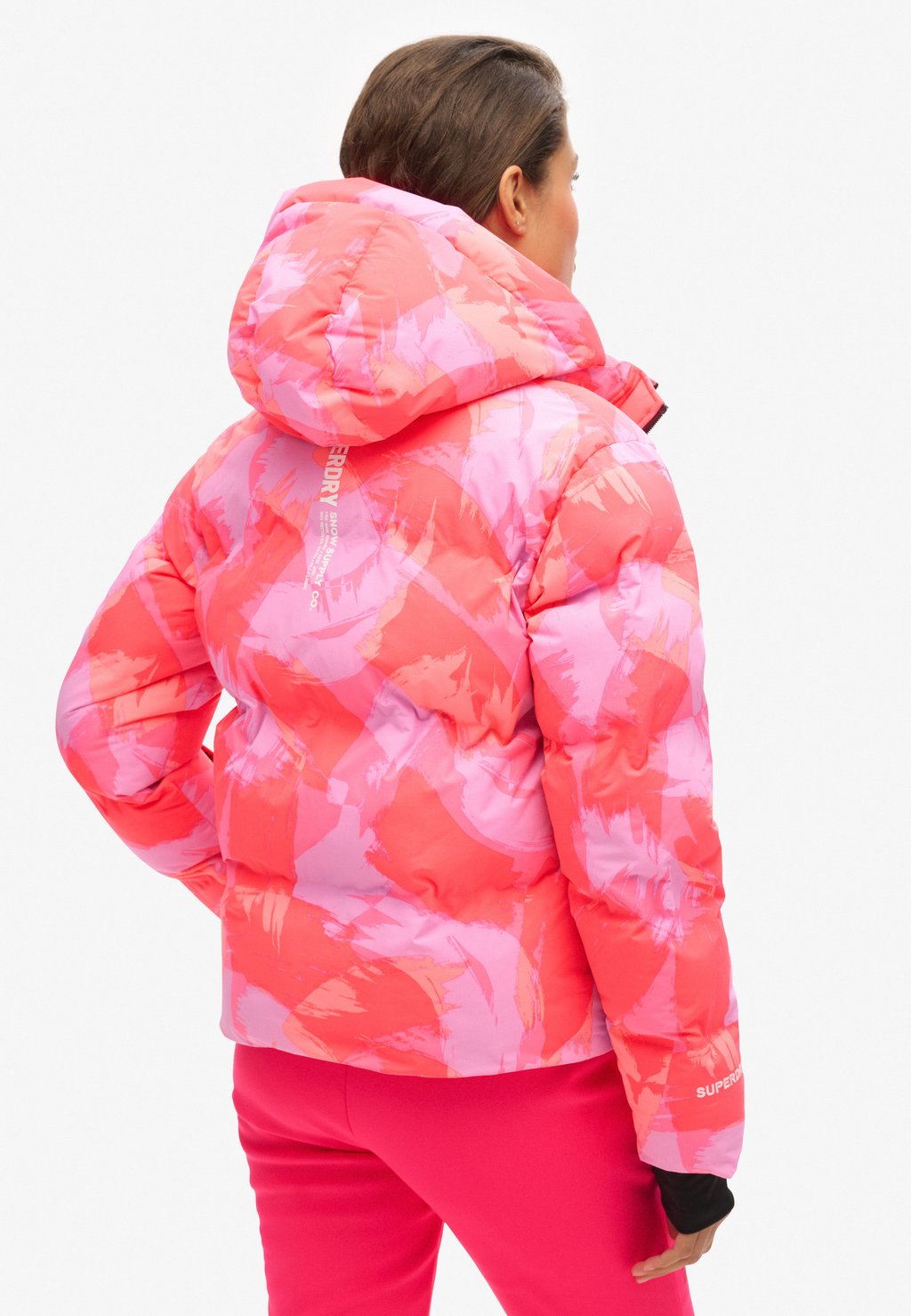 

Зимняя куртка HOODED SKI BOXY PUFFER Superdry, розовый