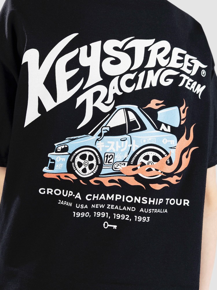Футболка Key Street Racing Team Kids T-Shirt, black — фото 4