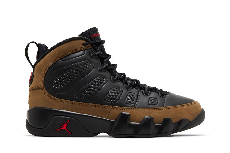 

Кроссовки Air Jordan 9 Retro GS 'Olive' 2024, черный
