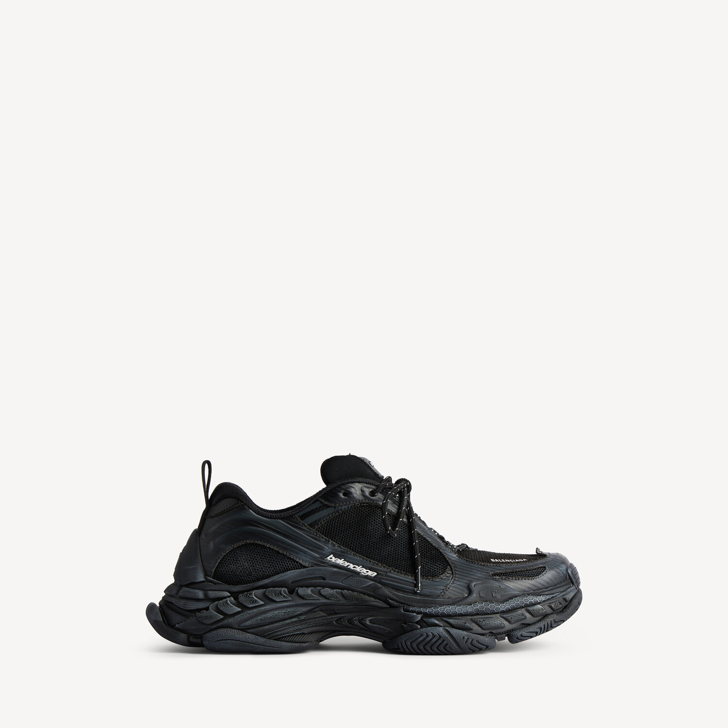 BALENCIAGA Женские кроссовки Triple S.2 в черном/темно-сером цвете