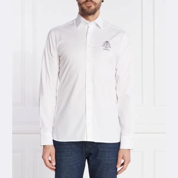 

Рубашка узкого кроя Hackett London, белый