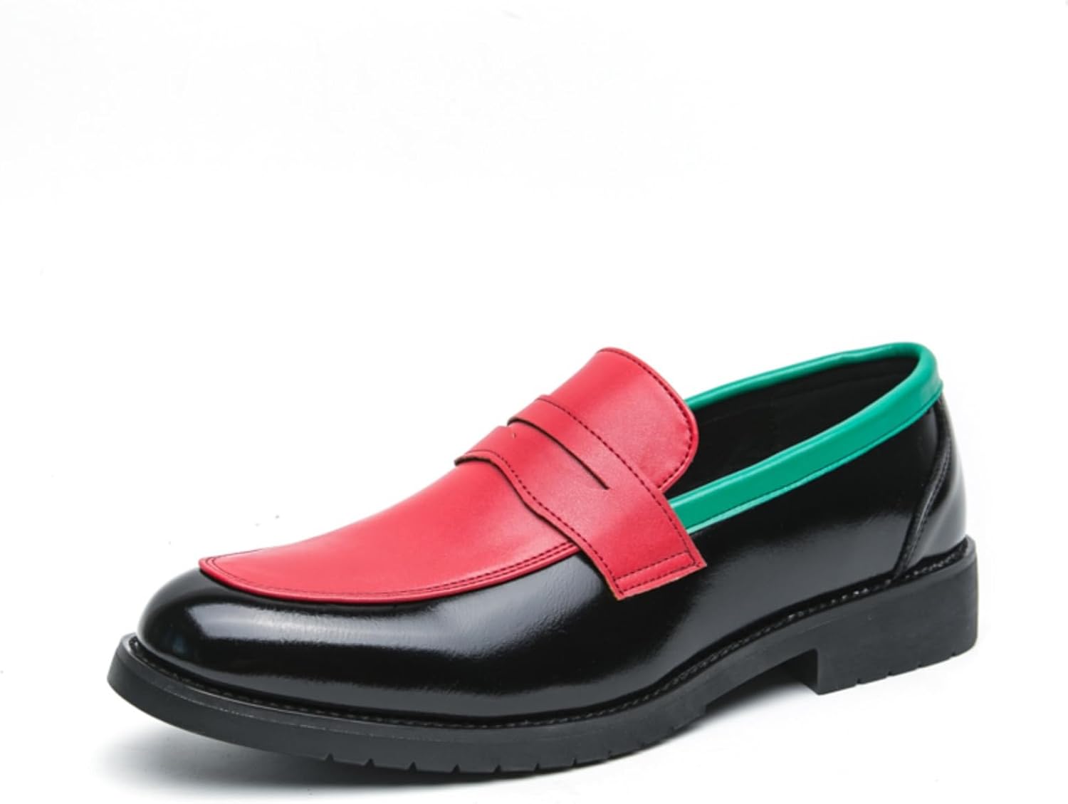 

Мужские лоферы с контрастной отделкой, удобные слипоны в стиле smart casual- идеально для работы, вечеринок и городских образов Kpdwfms, красный