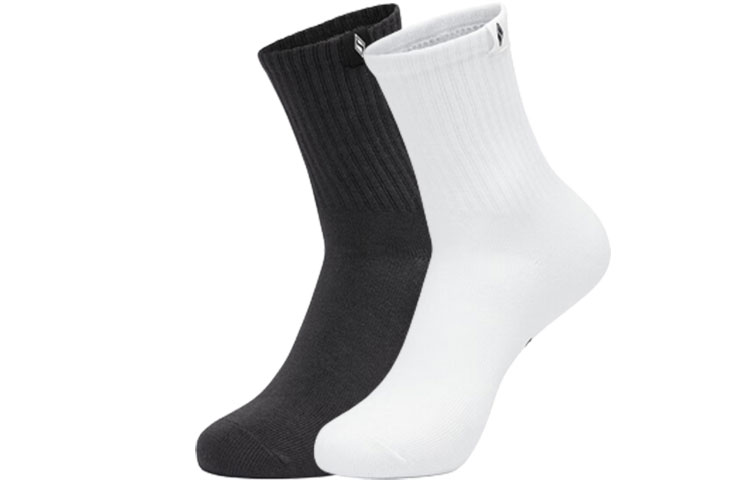 

Унисекс носки до середины икры Skechers, 2 пары (белый+угольный чёрный)