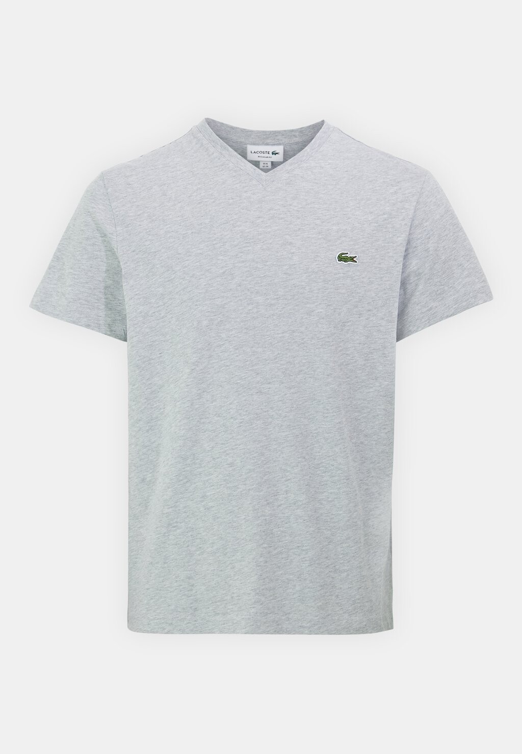 Футболка Lacoste V-образный вырез, светло-серый — фото 2