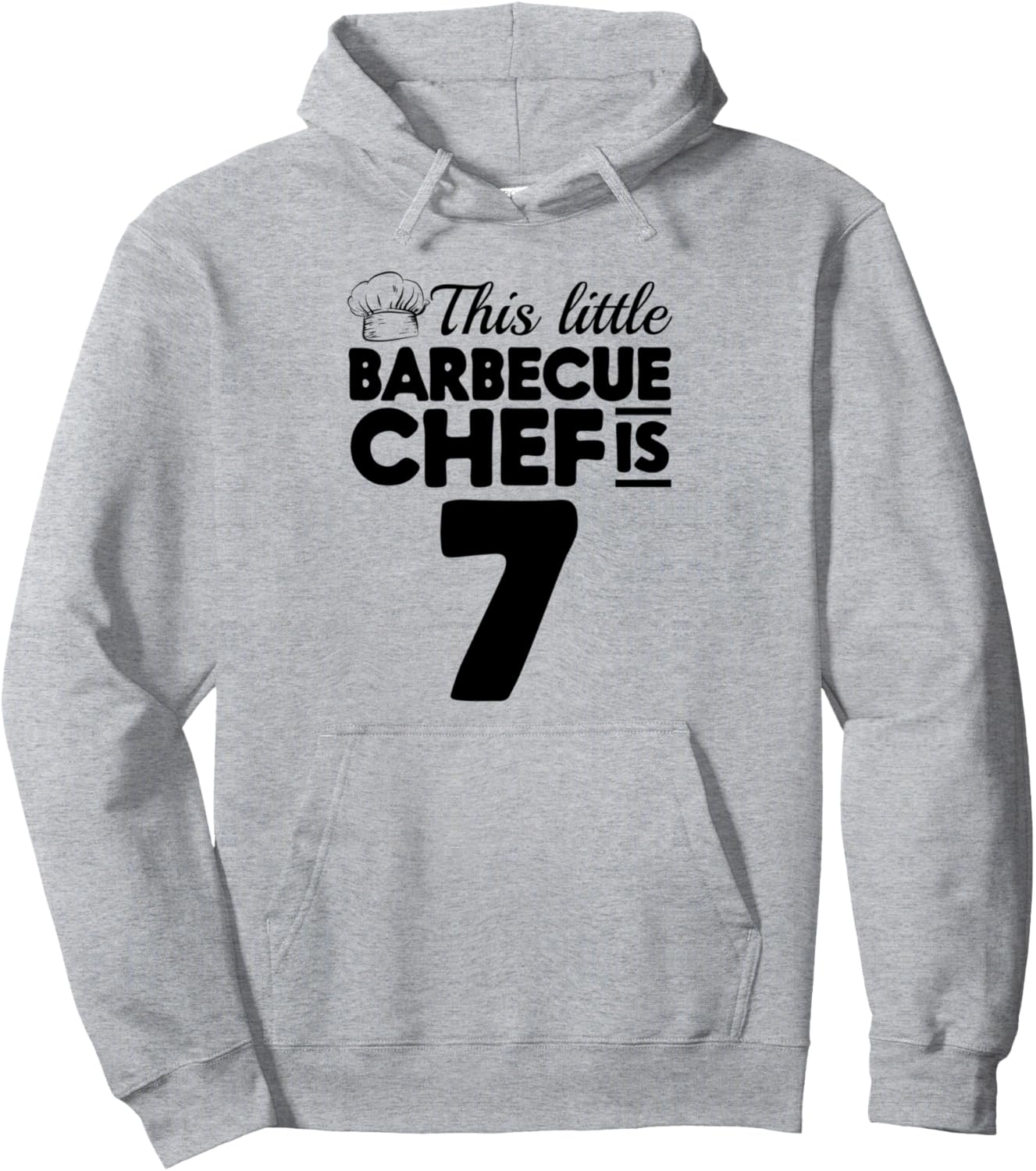 

Этому маленькому повару барбекю 7 лет! - Толстовка с надписью «День рождения в стиле барбекю» Barbecue Lover Kids Bbq Grilling Birthday, серый