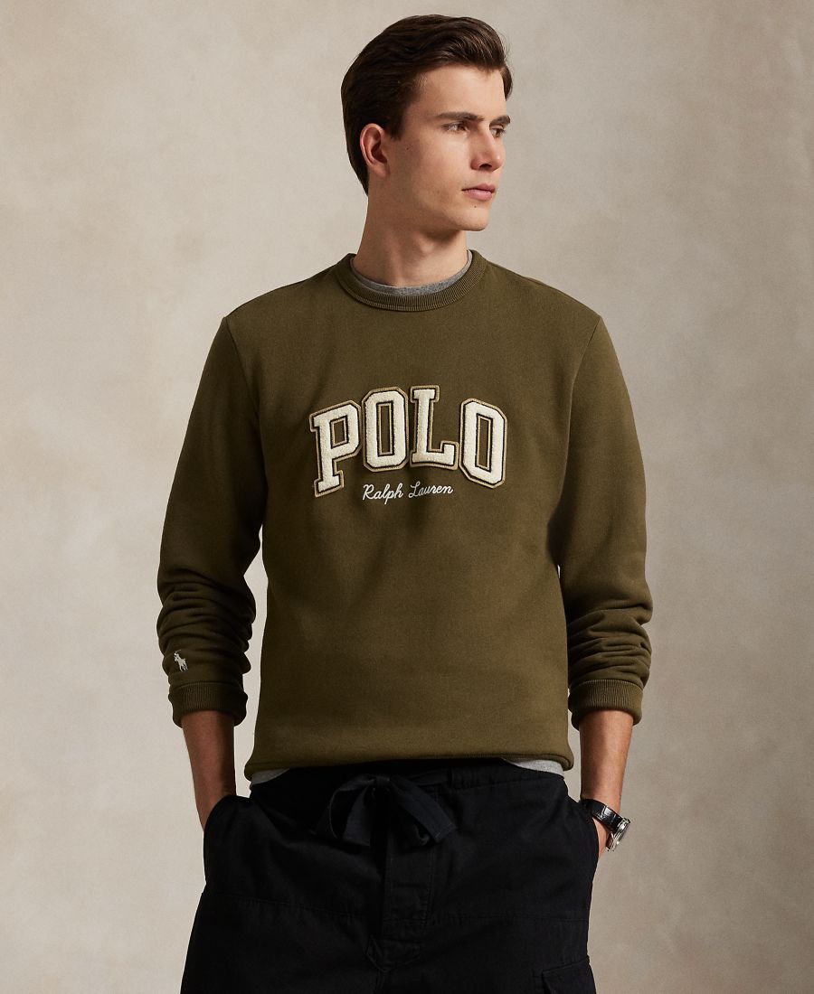 

Мужская флисовая толстовка с логотипом Polo Ralph Lauren, Canopy Olive
