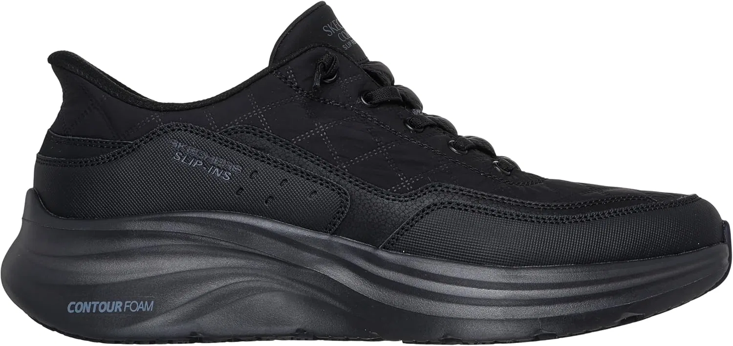 Мужские тапочки Skechers Contour Sr Comfort Fit, машинная стирка, стелька из охлаждающей пены с эффектом памяти, обувь для работников пищевой промышленности, Black — фото 2