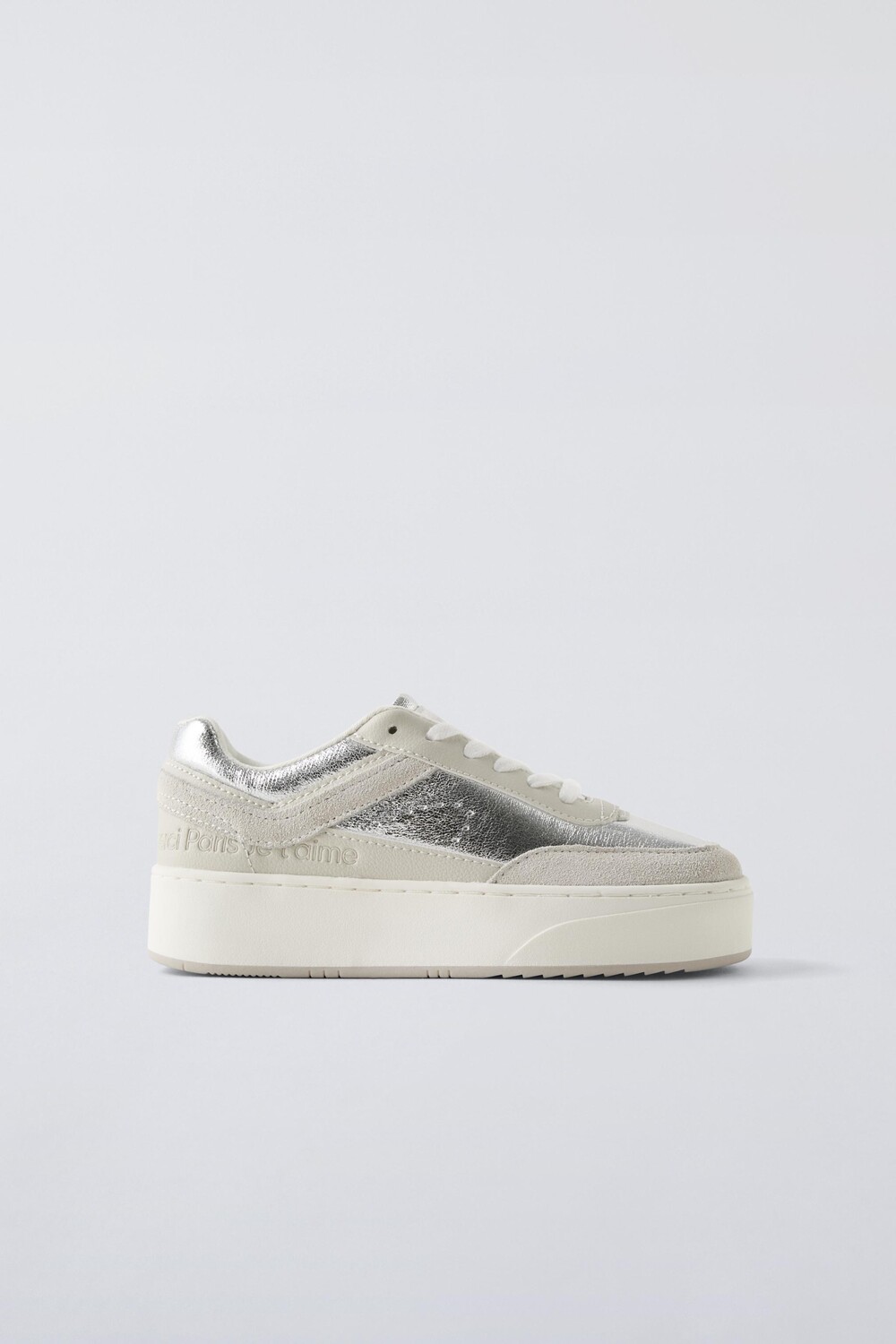 

Массивные металлические кроссовки ZARA, серебряный, Серый, Массивные металлические кроссовки ZARA, серебряный