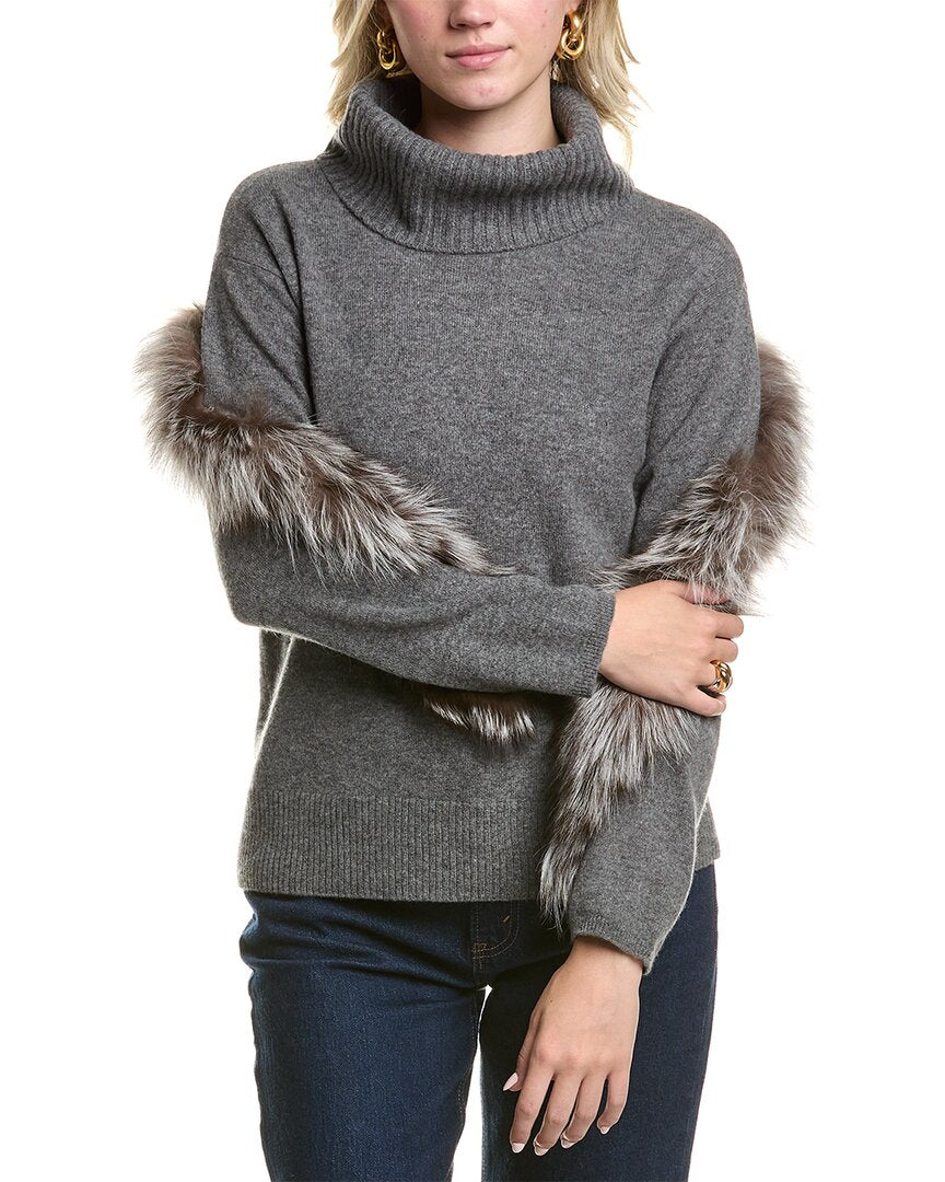 

Кашемировый свитер MEIR Cowl, серый