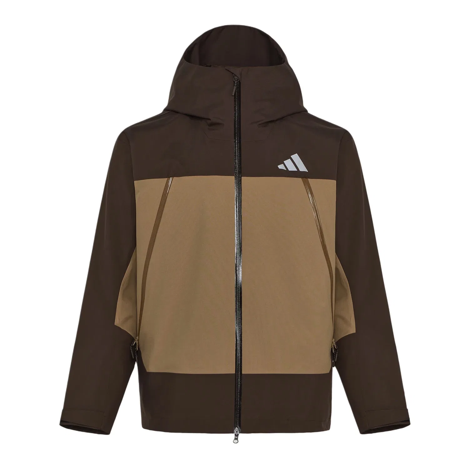 Ветровка Adidas Terrex Unisex коричневая с желтым