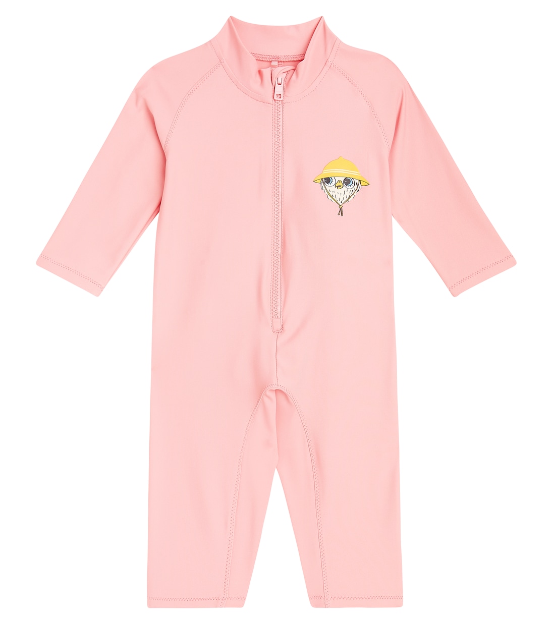 

Купальник-рашгард Baby Owl с оборками Mini Rodini, розовый