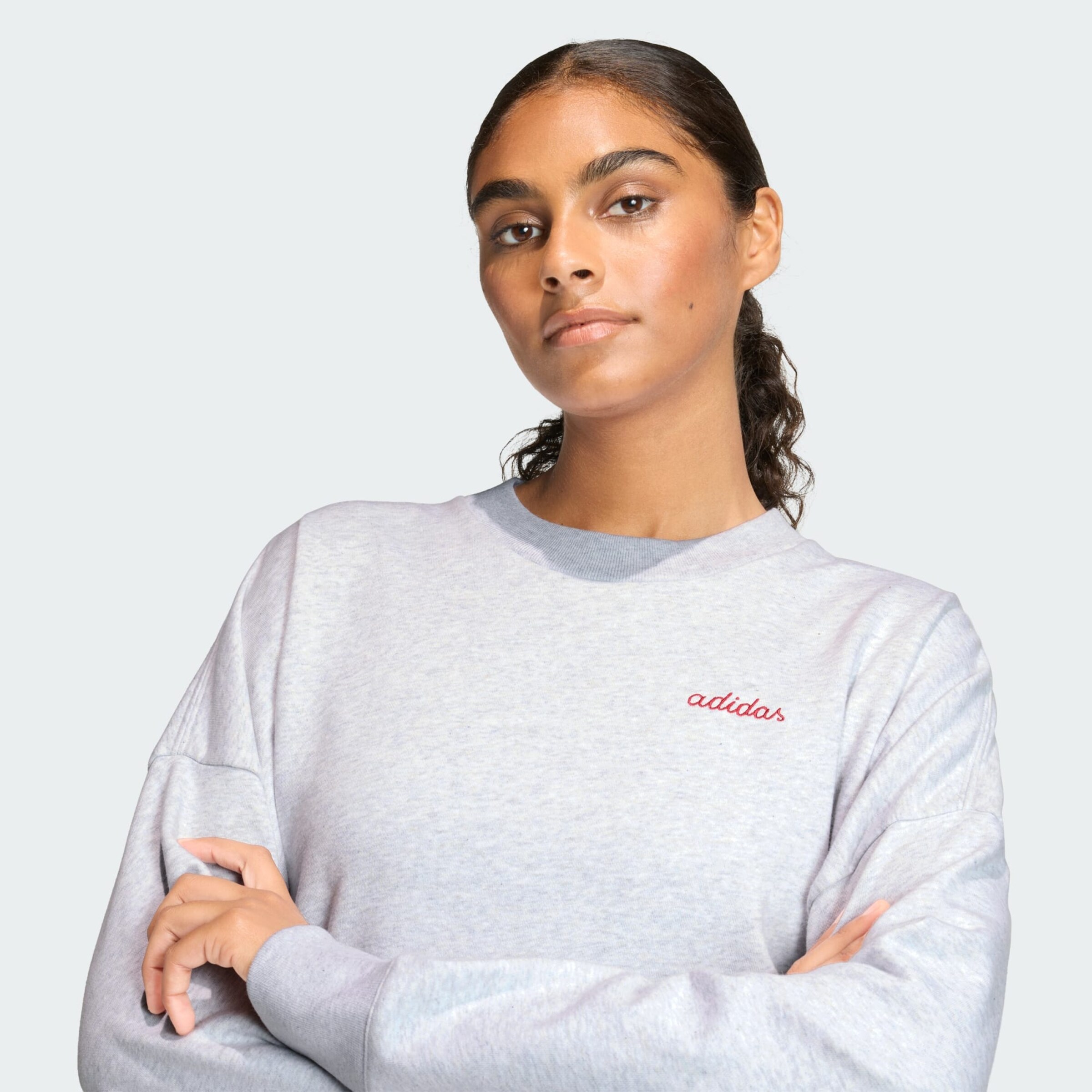 Adidas Sportswear Спортивный свитшот 'Seasonal Essentials' в крапчатом сером цвете — фото 4