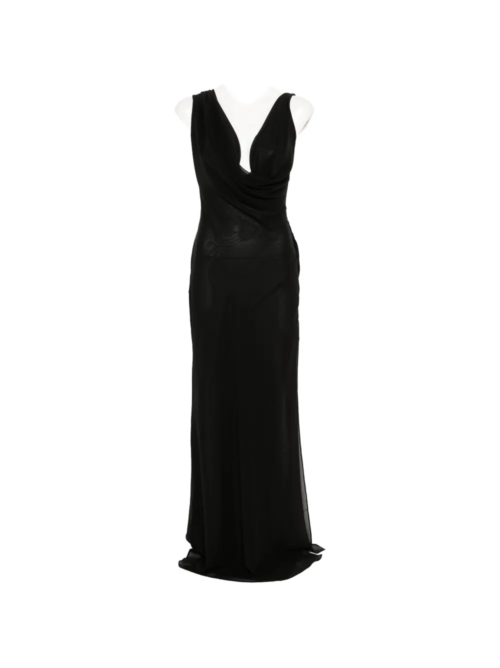 

Макси-платье Minerva с драпировкой на вырезе The Andamane, черный