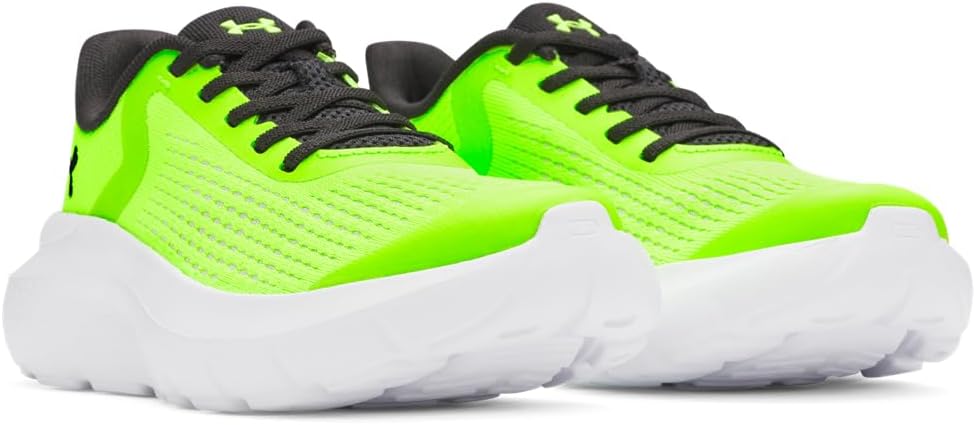 Кроссовки Under Armour Boys Pre School Rogue 4 с альтернативной шнуровкой, белый/черный/зеленый — фото 2