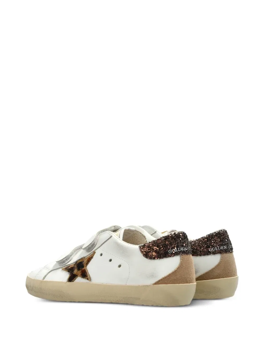 Кеды Old School с леопардовым принтом Golden Goose Kids, белый — фото 3