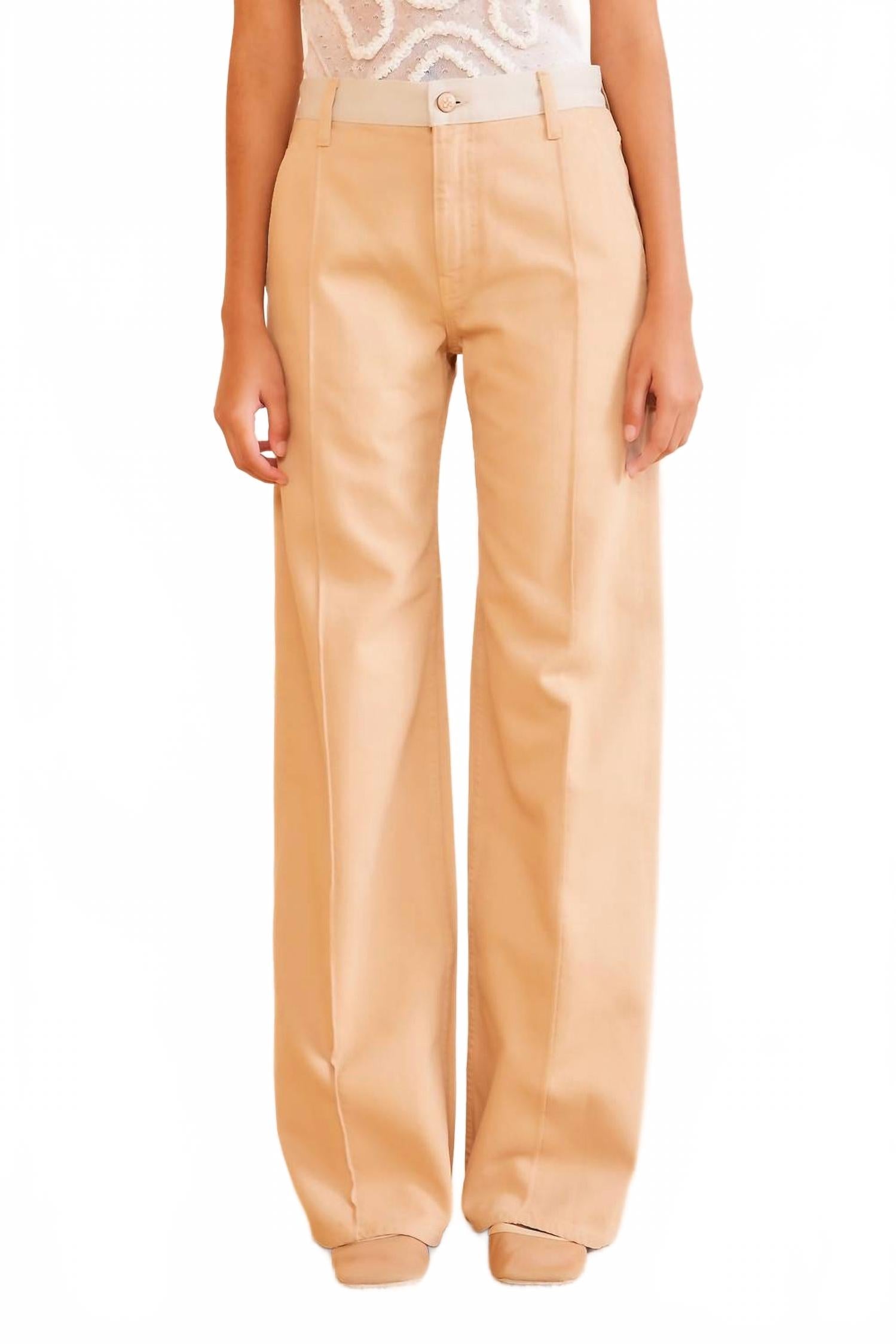 

Джинсы Asher Wide Leg с известняковыми вставками Ulla Johnson, Limestone Patch