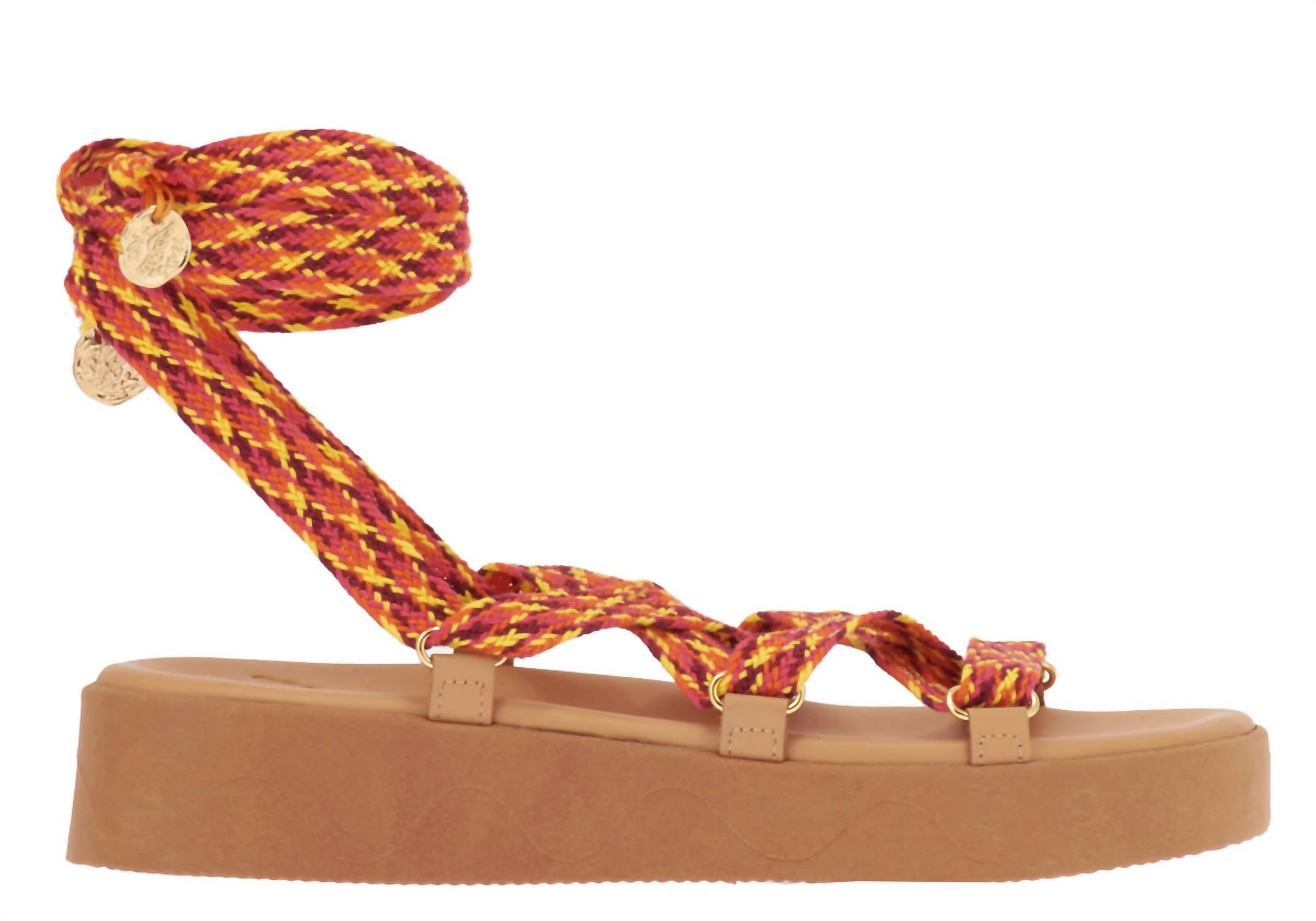 Эвелина веревочные сандалии мульти фуксия Ancient Greek Sandals — фото 3
