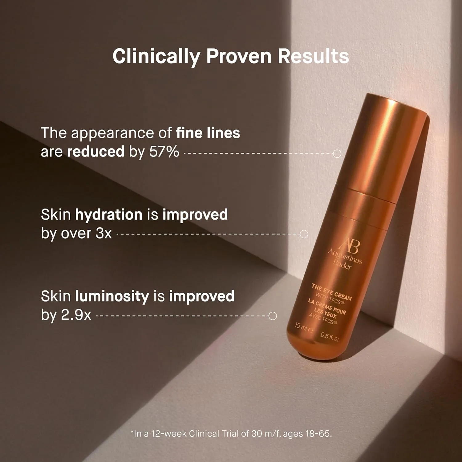Augustinus Bader The Eye Cream - увлажняющий антивозрастной крем для глаз, подтягивает, осветляет, уменьшает отечность и морщины, только сменный блок (без основы), 15 мл — фото 4