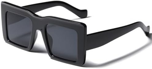 

Солнцезащитные очки квадратной формы с крупной оправой для женщин и мужчин, корректирующие форму лица, с защитой от УФ-излучения UV400, солнцезащитные очки MTZJH, Black Grey