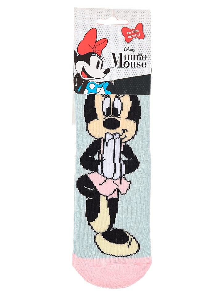 Disney Minnie Mouse Комплект из 2 пар: носки светло-голубого/розового цвета — фото 2