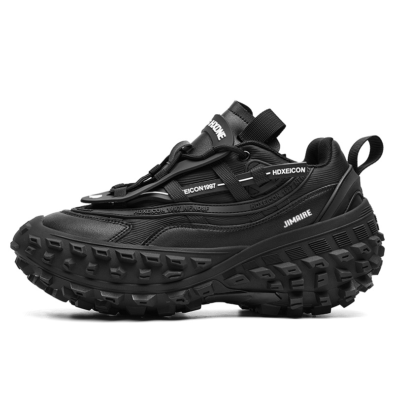 

King Jinmai Мужские низкие массивные кроссовки Salan Black, цвет Salan Black
