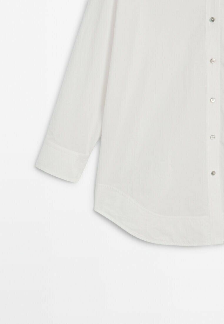 

Рубашка-блузка WITH DOUBLE HEM Massimo Dutti, белый