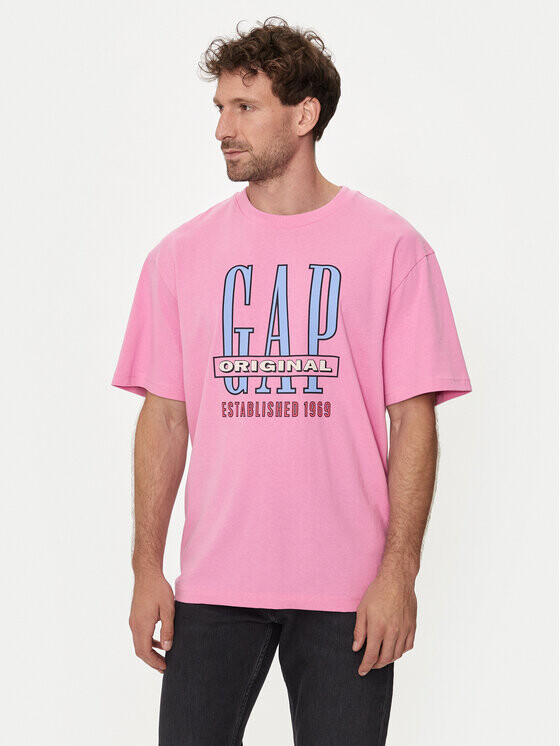 

Футболка стандартного кроя Gap, розовый