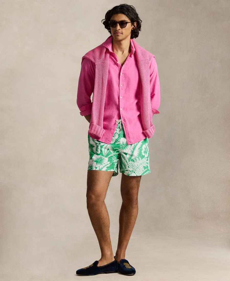 Мужские классические плавательные шорты Polo Ralph Lauren, Green Sweetheart Floral — фото 2