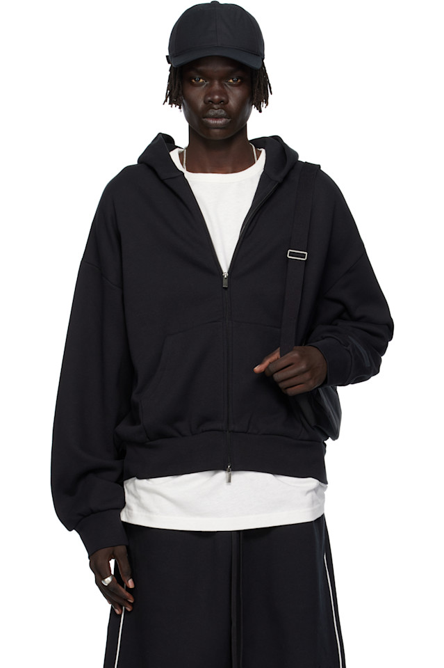 

Fear Of God Essentials Черная классическая флисовая толстовка на молнии