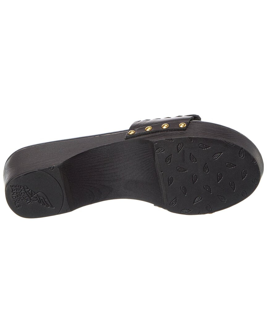 Древнегреческие сандалии Open Woven Кожаные сабо Ancient Greek Sandals, черный — фото 4