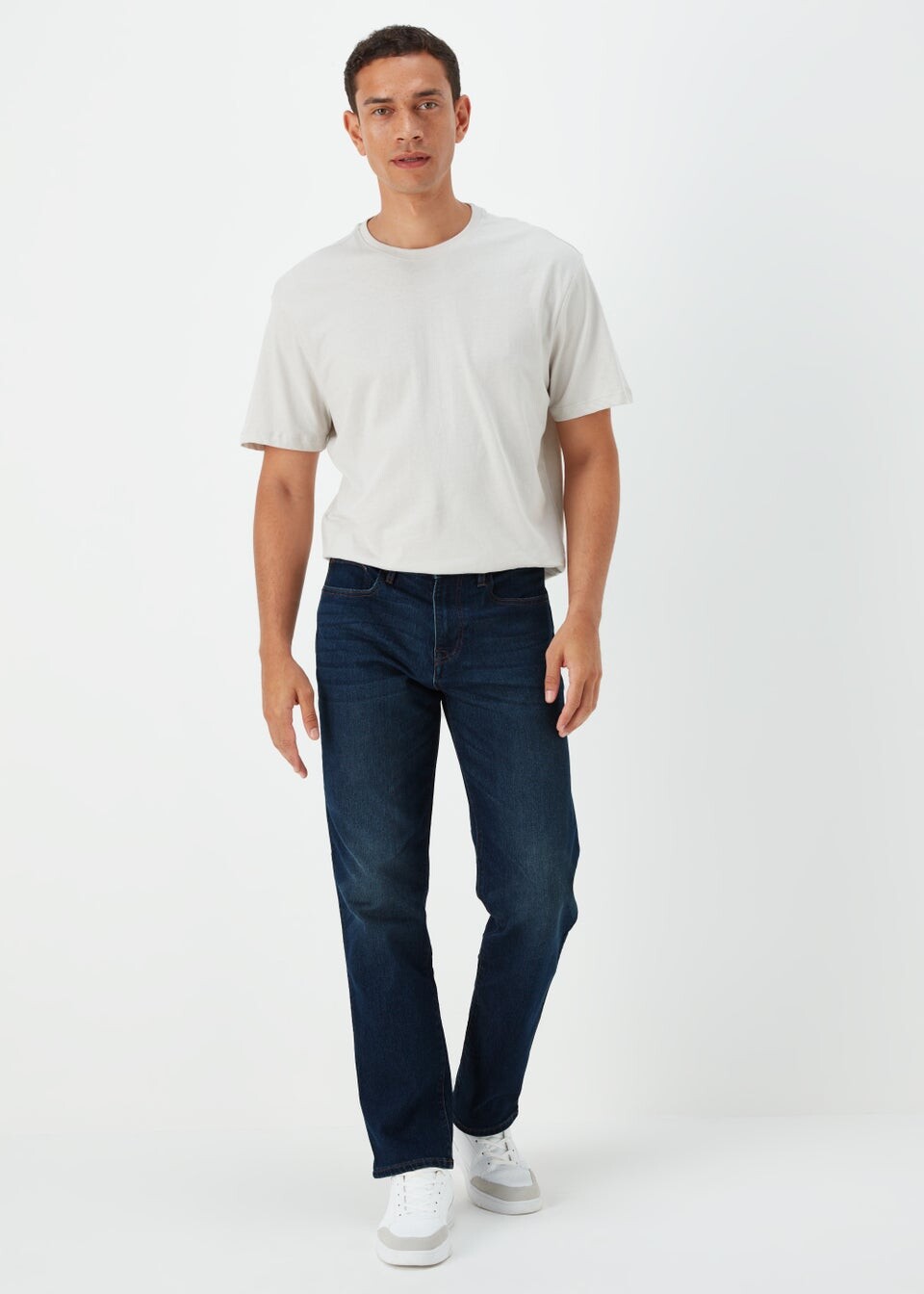 

Темные эластичные джинсы прямого кроя Easy Denim