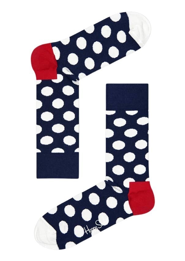 

Носки мужские Happy Socks с принтом в горошек, синий
