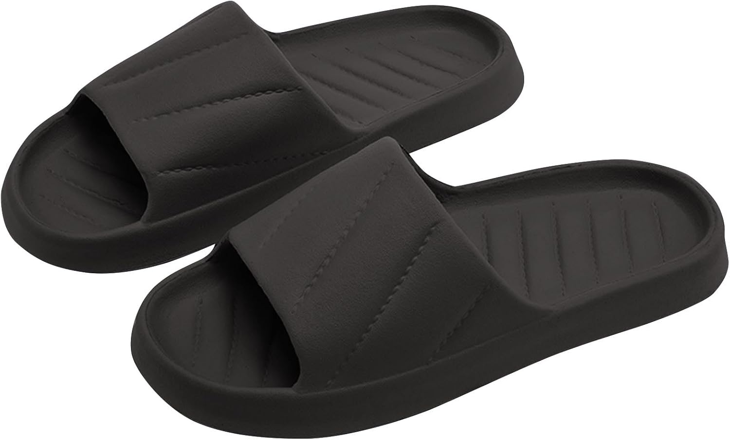 

Легкие ультрабыстро-сохнущие тапочки для женщин и мужчин, нескользящие душевые тапочки, комфортные домашние тапочки для внутри дома и общежитий Generic, черный