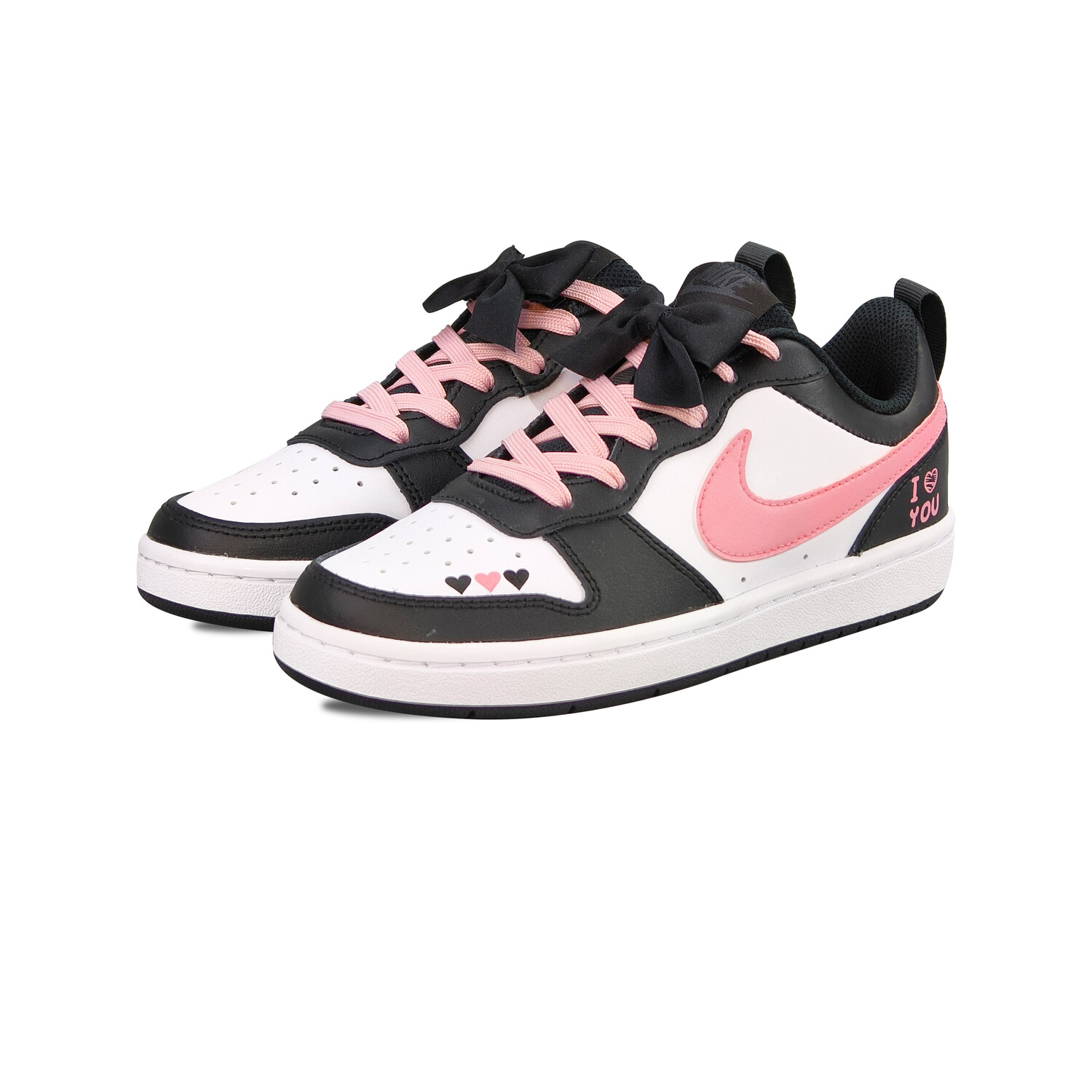 

Кроссовки Nike Court Borough Skateboarding Shoes Women's Low-top Black/Pink, цвет Peach