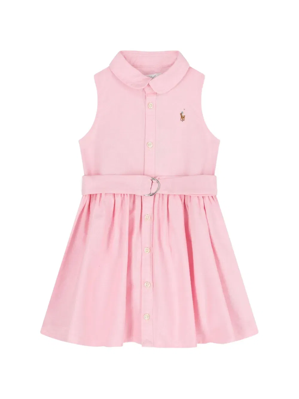Комплект из платья и платья с поясом Polo Ralph Lauren Kids, розовый — фото 3