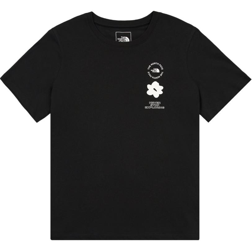 

THE NORTH FACE Обычная футболка женская черная, Черный, THE NORTH FACE Обычная футболка женская черная