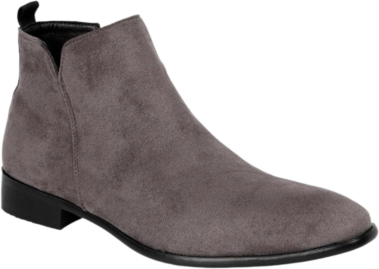 

Мужские ботинки челси, кожаные ботинки, повседневные высокие ботинки с квадратным носком, ковбойские ботинки Generic, серый