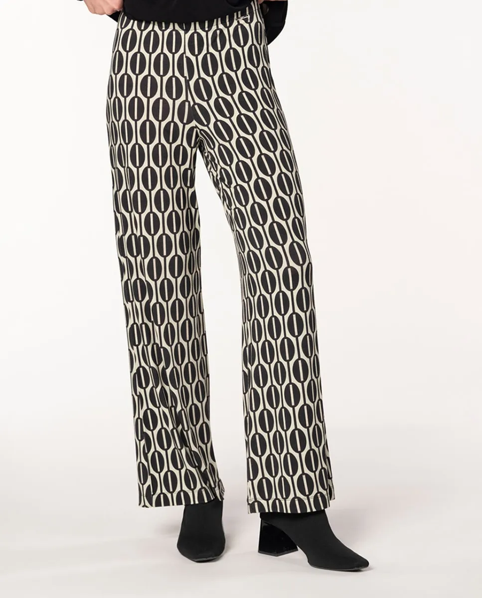 

Брюки с принтом из трикотажного полотна Naulover, черный