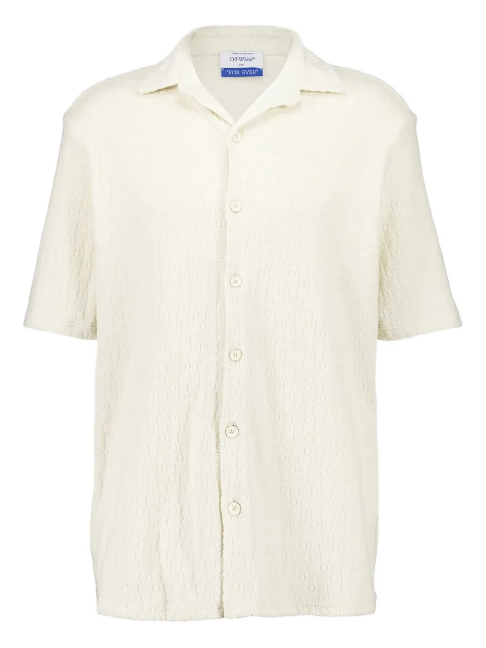 

Махровая рубашка с логотипом Off-White, нейтральный