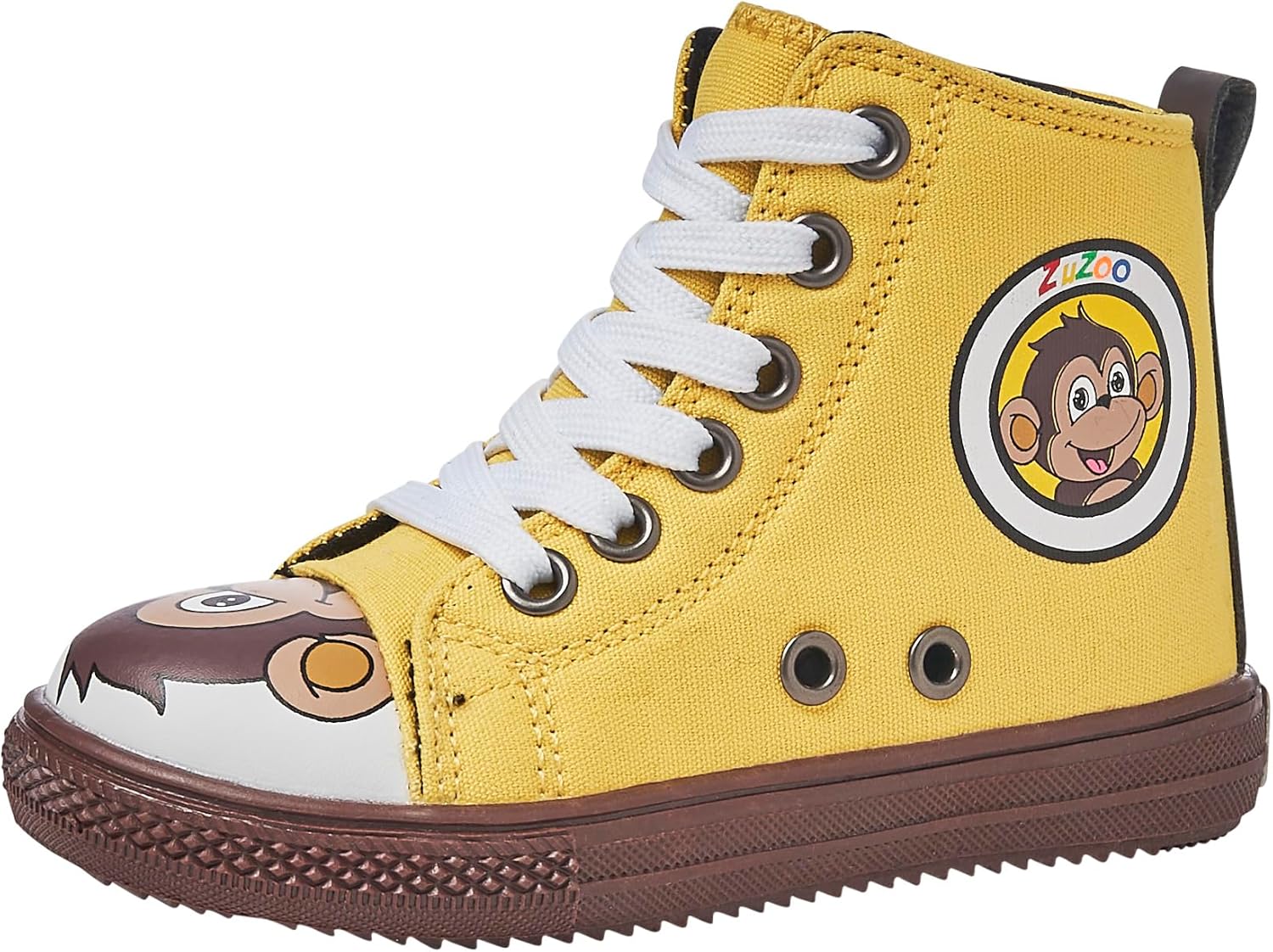 

Детская обувь ZuZoo с животными, высокие кеды из ткани, Jax the Monkey