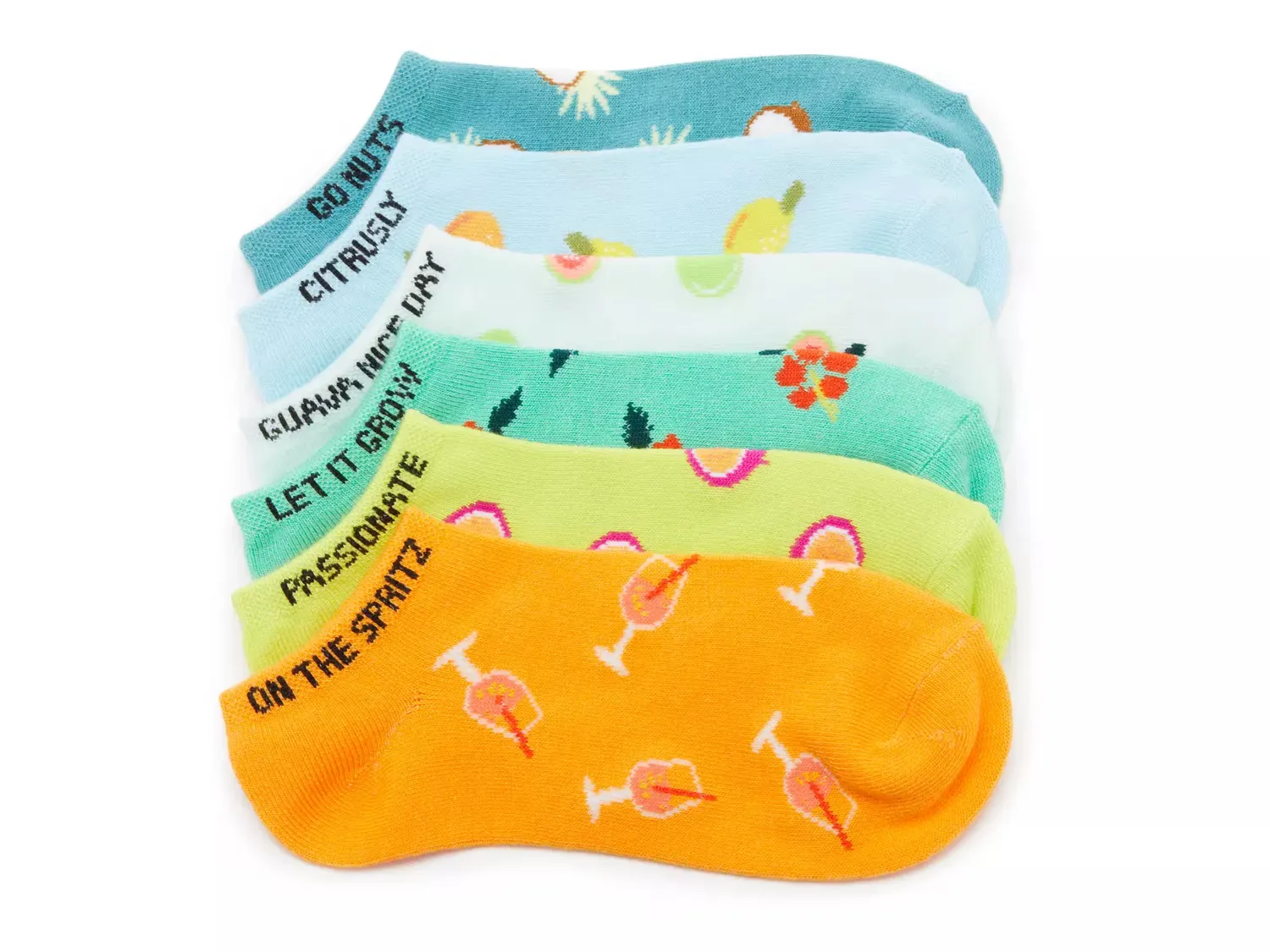 

Женские носки-невидимки Tropical Spritz - набор 6 шт. Mix No. 5, Bright Multicolor