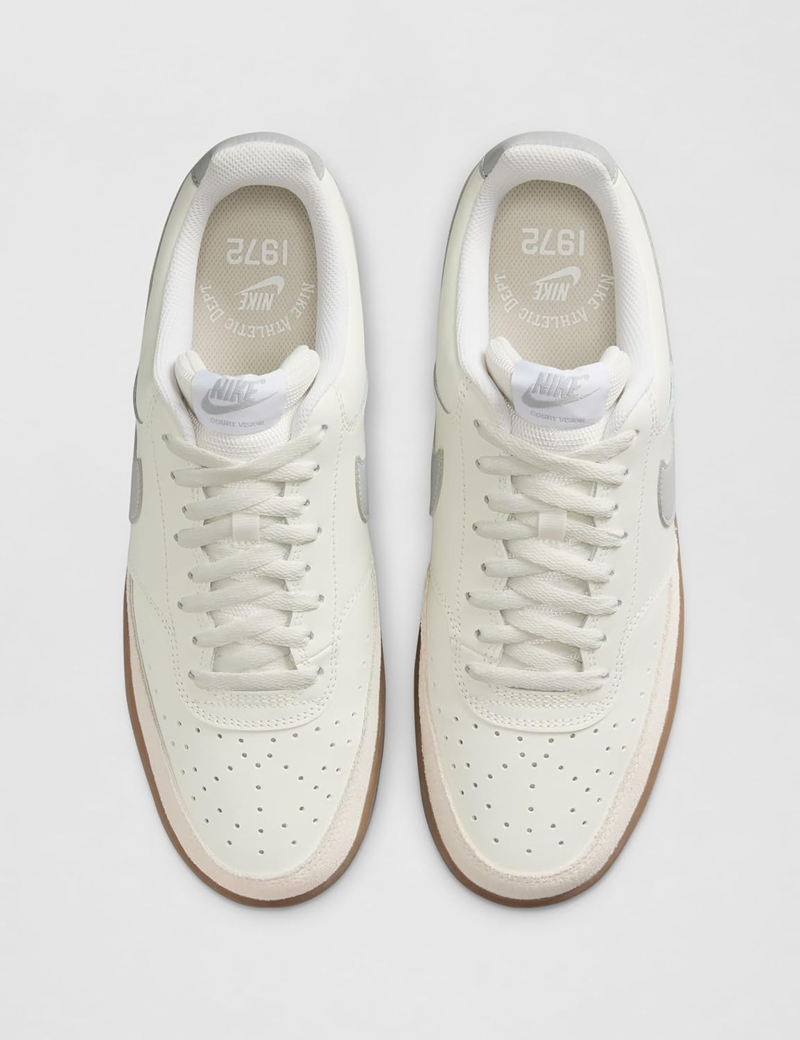 Мужские кроссовки Nike Court Vision Low, белый/коричневый/серый/светло-серый/светло-коричневый — фото 4