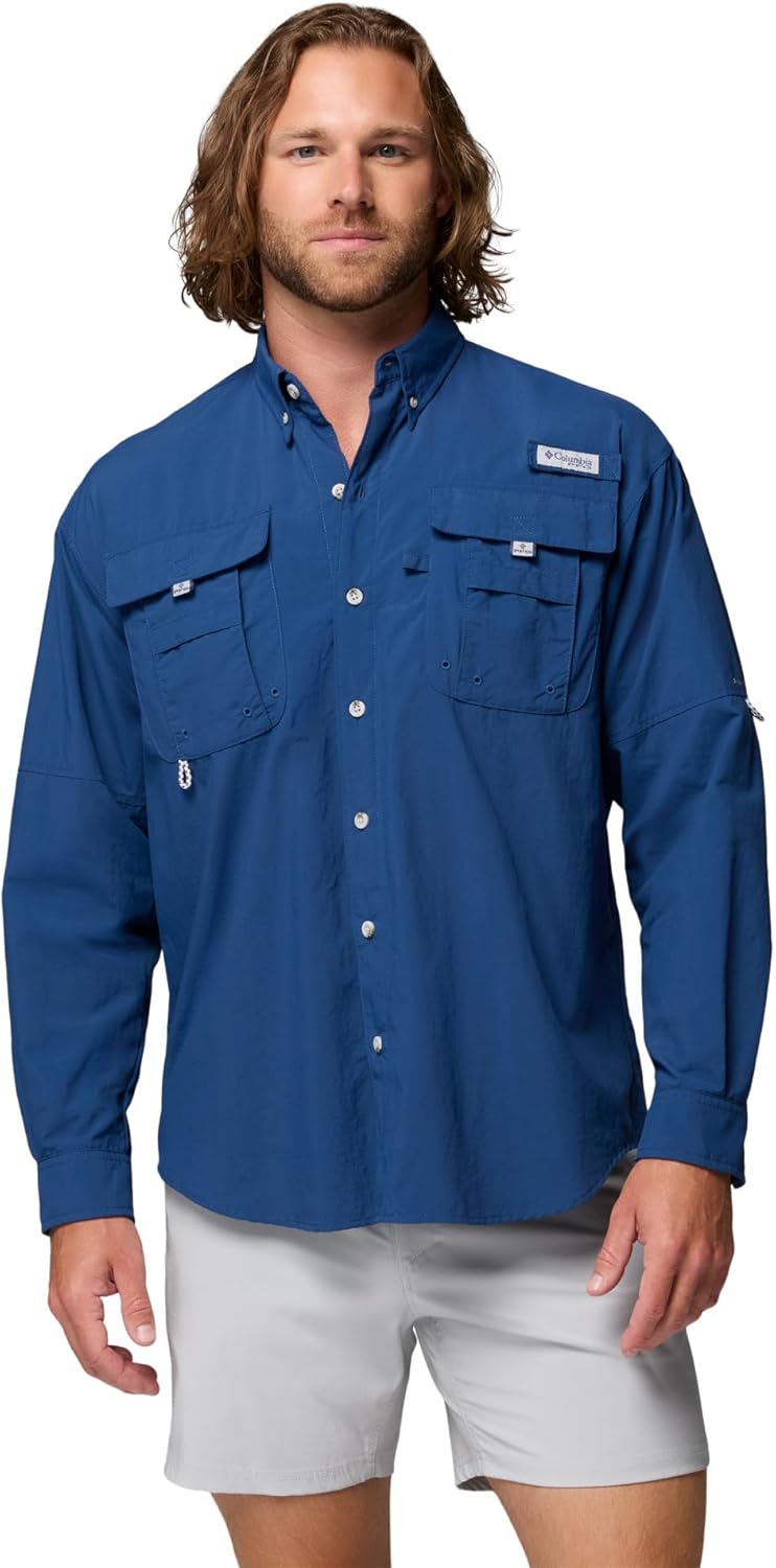 

Columbia Мужская рубашка PFG Bahama II с длинным рукавом, Carbon